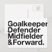 サッカーファン ポストカード (正面/裏面)