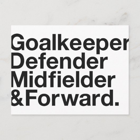 サッカーファン ポストカード (正面)