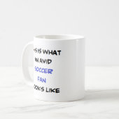 サッカーファン、熱心なコーヒーマグ コーヒーマグカップ (正面左)