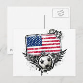 サッカーファンUSA ポストカード (正面/裏面)