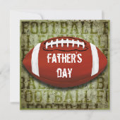サッカーファーザーズデイパーティーヴィンテージグリーングランジ 招待状 (正面)
