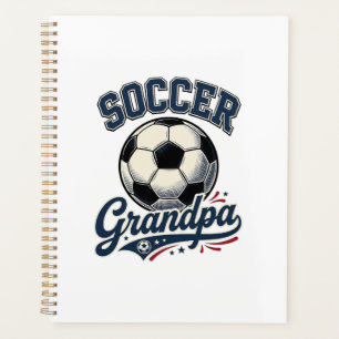 サッカーファーザー ビンテージ風彫刻Tシャツデザイン_1 プランナー手帳
