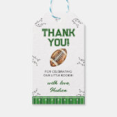 サッカーファーストイヤーダウンお誕生日パーティー ギフトタグ (正面)