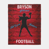 サッカーファーストダウンズタッチダウンズレッドウッド フリースブランケット (正面)