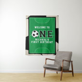 サッカーファーストバースデー背景 タペストリー (インサイチュ)