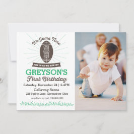 サッカーファースト誕生日フォト招待状 招待状