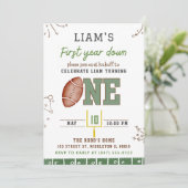 サッカーファースト誕生日招待状、編集可能スポーツ 招待状 (スタンド正面)