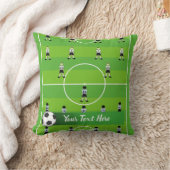 サッカーフィールドとチーム クッション (ブランケット)
