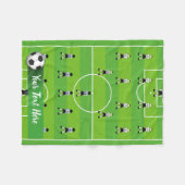 サッカーフィールドとチーム フリースブランケット (正面(横))