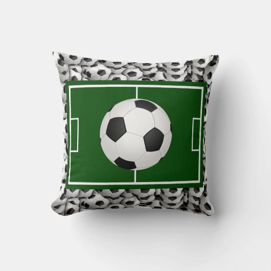 サッカーフィールドとボール クッション (正面)