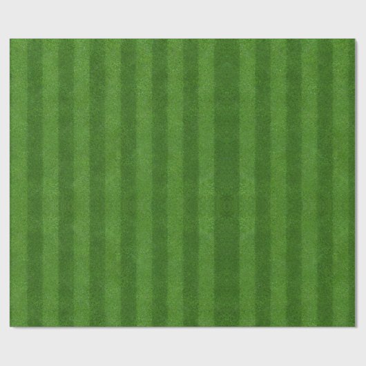 サッカーフィールドの緑の芝のテクスチャー ラッピングペーパー (フラット)