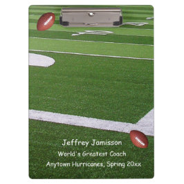 サッカーフィールドもっとも偉大、コーチーありがとう クリップボード