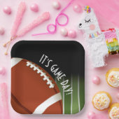 サッカーフィールドゲームデイスクエア ペーパープレート (パーティー)