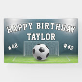 サッカーフィールドサッカースポーツハッピーバースデー 横断幕 (横)