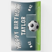 サッカーフィールドサッカースポーツハッピーバースデー 横断幕 (縦)