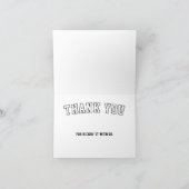 サッカーフィールドサッカースポーツ サンキューカード (内部)