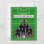 サッカーフィールドサッカーボーイズ誕生日パーティー 招待状 (裏面)