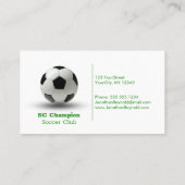 サッカーフィールドボールゲームプランコーチ 名刺 (裏面)