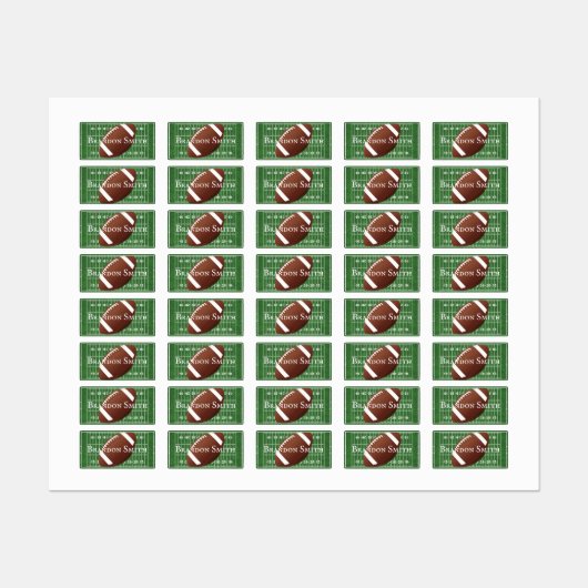 サッカーフィールドボールデザイン名タグ ラベル (シート)