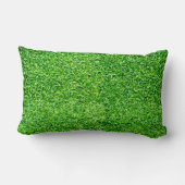 サッカーフィールド芝スポーツNAMEボール楽しい ランバークッション (裏面)