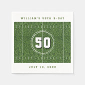 サッカーフィールド50th誕生日パーティー50ヤード線 スタンダードカクテルナプキン (正面)