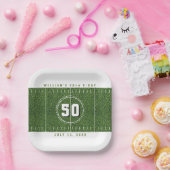サッカーフィールド50th誕生日パーティー50ヤード線 ペーパープレート (パーティー)