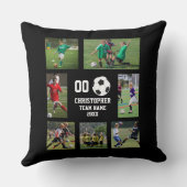 サッカーフォトコラージチーム名 クッション (裏面)