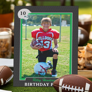 サッカーフォトトレーディングカード誕生日パーティー 招待状