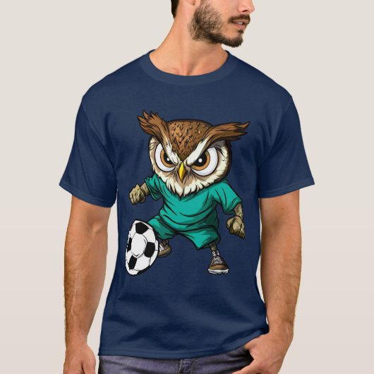 サッカーフクロウ – Bird T-Shirt Tシャツ (正面)