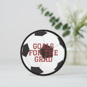 サッカーフットボル卒業ゲストブックアドバイスカード 案内状 (スタンド正面)