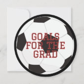 サッカーフットボル卒業ゲストブックアドバイスカード 案内状 (正面)