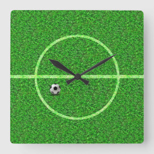 サッカーフットボールのフィールドボール – 壁時計