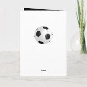 サッカーフットボールコーチ サッカーボール写真 サンキューカード (裏面)