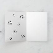 サッカーフットボールコーチ サッカー ボール 写真 サンキューカード (内部)