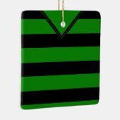 サッカーフットボールジャージーテンプレートオーナメントブラック セラミックオーナメント (右)