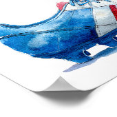 サッカーフットボールスポーツ1歳誕生日ウェルカムサイン ポスター (角)