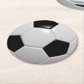 サッカーフットボールスポーツ ラウンドペーパーコースター (アングル)