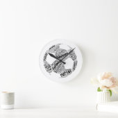 サッカーフットボールフットボル ラウンド壁時計 (ホーム)