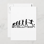 サッカーフットボールフットボールスポーツ進化アート ポストカード (正面/裏面)