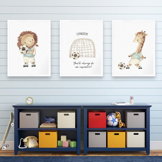 サッカーフットボールプレーヤー、キッズカスタム文字名