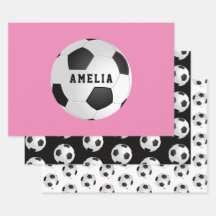 サッカーフットボールボール キッズ 名前 ピンク 誕生日