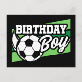 サッカーフットボール誕生日パーティー子供の誕生日少年 ポストカード (正面)