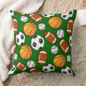 サッカーフットボール野球バスケットボールスポーツテーマ クッション (ブランケット)