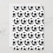 サッカーフットボール1歳誕生日 招待状 (裏面)