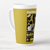 サッカーフットボール カフェラテマグ (左アングル)