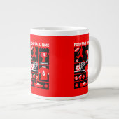 サッカーフットボール ジャンボコーヒーマグカップ (正面右)