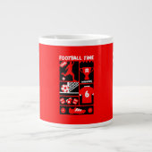サッカーフットボール ジャンボコーヒーマグカップ (正面)