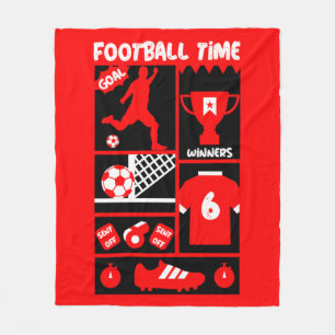 サッカーフットボール フリースブランケット