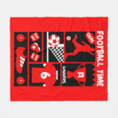 サッカーフットボール フリースブランケット (正面(横))