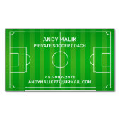 サッカーフットボール マグネット名刺 (正面)